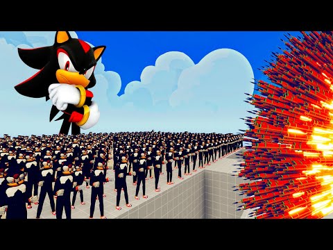 100x SHADOW SONIC +1x GIANT vs 3x EVERY GOD   Totally Accurate Battle Simulator TABS