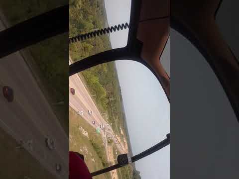 Helicopter ride. Bagnal dam, lake of Ozark.