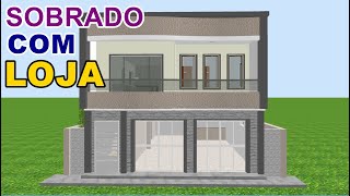 PLANTA 3D COM LOJA EM BAIXO