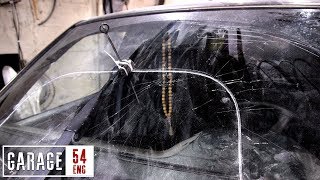 Replacing a windshield wiper with a glass cutter