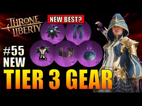 Throne & Liberty - #55 NEW Tier 3 Gear: Weapons, Armor, Accessories! - Dps Meter and Rune Presets!
