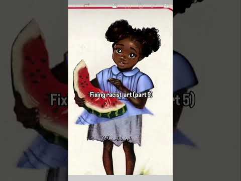 redrawing Racist art into something human. #art #anti-racism #redrawing #portrait #illustration