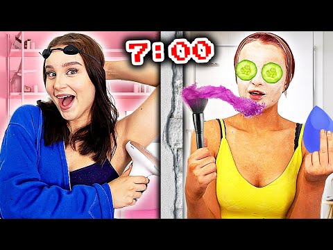 MORGEN-ROUTINE in den Sommerferien ☀️😂 (Schminken, Rasieren...) - Celina