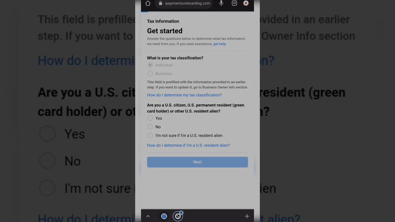 tax information || facebook tax information kaise bhare