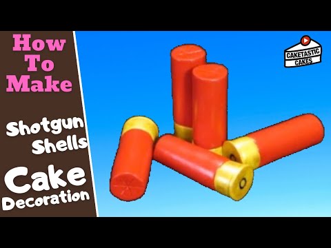 Shotgun Shells Cake Tutorial - How to Make Shot Gun Bullets Cake Toppers
