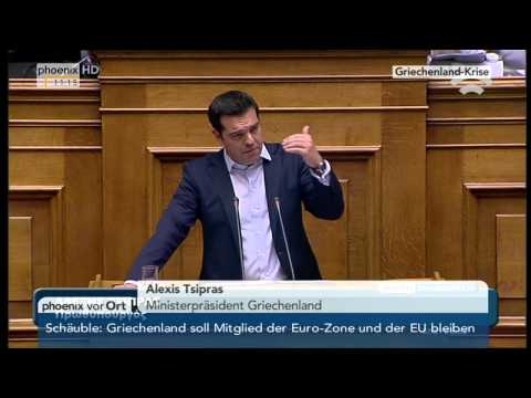Griechen-Referendum: Rede von Alexis Tsipras im Parlament am 28.06.2015