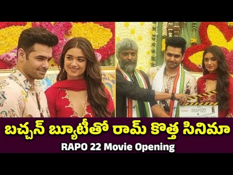 Ram Pothineni and Bhagyashri Borse New Movie Pooja Ceremony | #RAPO22 Movie Opening | Prime Movies