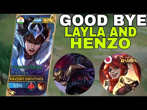 GOODBYE LAYLA AND HENZO ONE PUNCH CAN'T SAVE YOU | BADANG ONE SHOT DAMAGE BUILD | MLBB