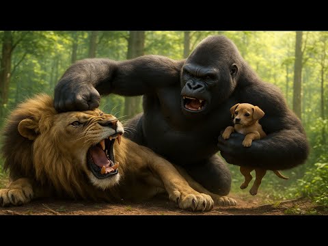 Epic Battle: Kong Saves Puppy From the Lion King 🦍🦁🐶 | Kong movie | Bigfoot movie