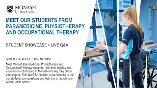 Meet our students from Paramedicine, Physiotherapy and Occupational Therapy