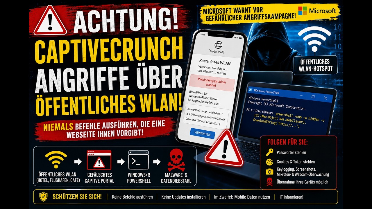 CaptiveCrunch: Hotel-WLAN als Phishing-Falle