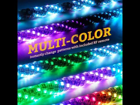 Флагшток 1 шт RGB на квадроцикл с ПДУ (63 режима) быстросъем - высота 1,5 м, 12V