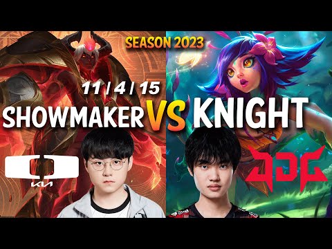 DK Showmaker XERATH VS JDG Knight NEEKO Mid - (Showmaker VS Zeka, Canyon, Knight, Teddy) - KR Ranked