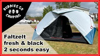 Quechua 2 seconds easy | Faltzelt | Fresh & black | Decathlon | Festival Zelt | 2 Personen | Review