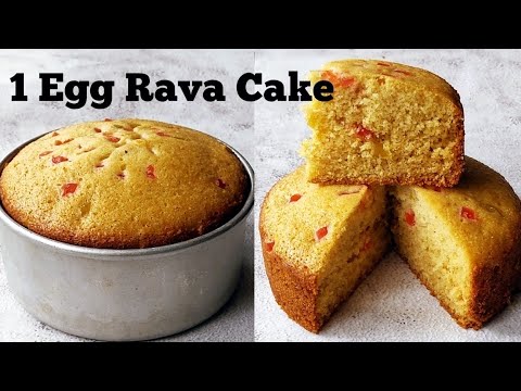 1 Egg Rava Cake Recipe Without Oven | 1 Egg Semolina Cake Recipe | Suji Cake Recipe Without Oven..