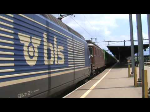 BLS Re 465 "011 Wisenberg" & Re 4/4 "183 Kandersteg" Doppeltraktion in Thun