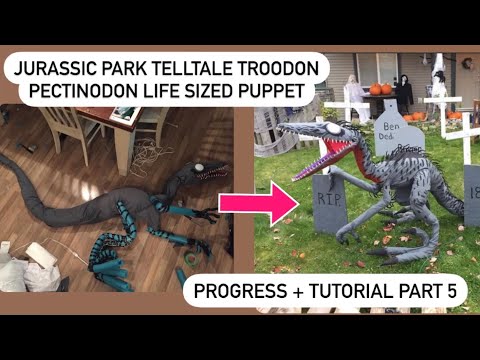 Jurassic Park Telltale Troodon Pectinodon Life Sized Puppet Progress And Tutorial Part 5