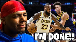 I'M COMPLETELY DONE WITH THE LAKERS!!- Los Angeles Lakers vs Golden State Warriors Reaction