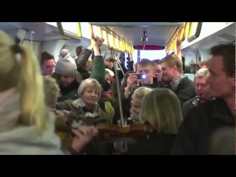 Copenhagen Philharmonic Orchestra playing in the Copenhagen Underground