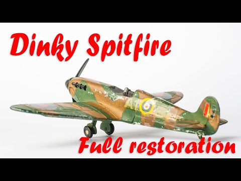 Dinky Toys Spitfire No 719 Diecast airplane custom restoration