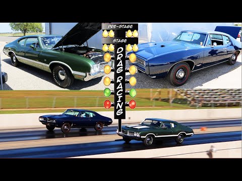 1968 Pontiac GTO RAII vs 1970 Oldsmobile F85 W31 | Stock Drag Race