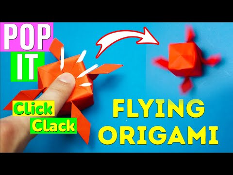 🔥 Easy Origami FLYING POP IT 🚀 - Flying easy origami NO GLUE