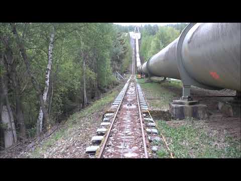 Standseilbahn 1996.01 Condémines - La Péroua Bergfahrt am Abend - funiculaire