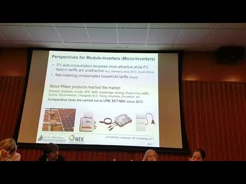 EUPVSEC 2017: Ranking of PV microinverters by efficiency and yield. Talk by Stefan Krauter