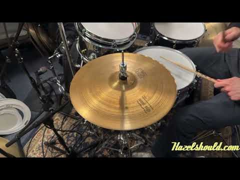 VINTAGE PAISTE 2002 SOUND EDGE Hihats 14” 910 1020 g REAL DEAL 1978 Black Label! CLEAN Don’t Pay $550 image 5