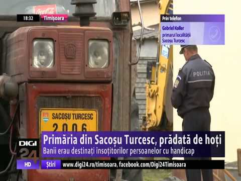 Furt la Primăria din Sacoşu Turcesc