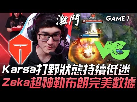 TES vs VG Karsa打野狀態持續低迷  Zeka超神勒布朗完美數據！Game 1 | 2020 LPL春季賽精華 Highlights