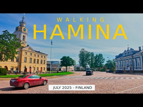 Walking Finland: Hamina Town Centre, July 2025 [4K] #slowtv