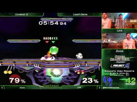 Construct 12 - Zicore (Peach) vs CFR (C.Falcon) - Melee Loser's Semis