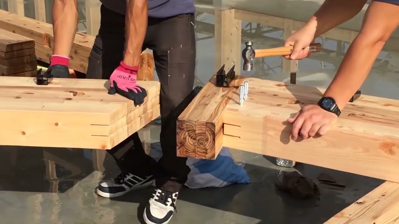 ATAハイブリッド構法でプレカット倉庫を新築の動画サムネイル