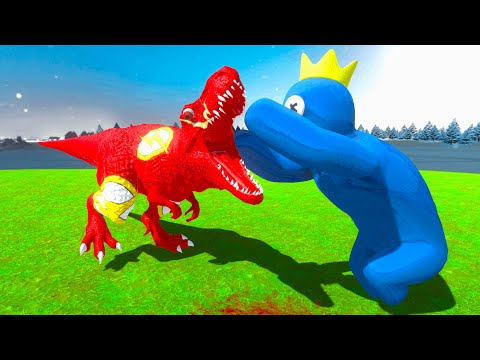 RAINBOW FRIEND BLUE VS CARNIVORE DINOSAURUS - Animal Revolt Battle Simulator