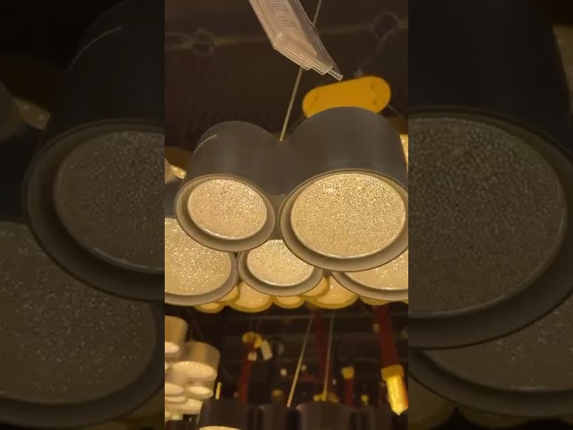 نجفة اسطوانات مبعثرة فضي 1 م مع ريموت