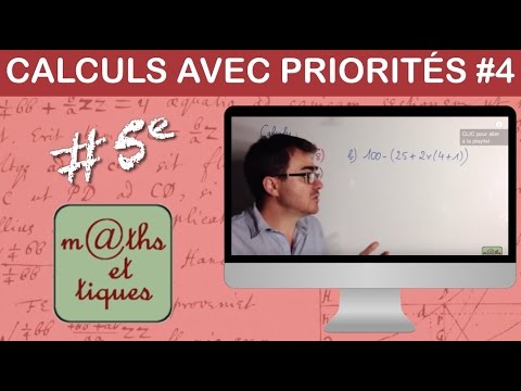 Effectuer des calculs avec des priorités (4) - Cinquième