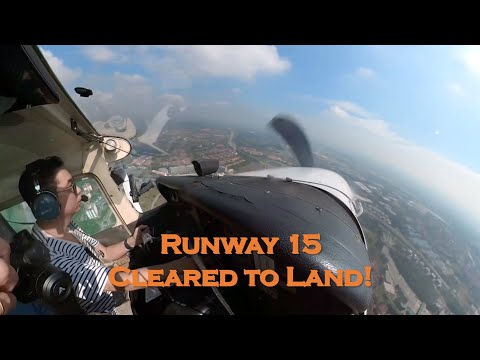 VFR Approaching Runway 15 at Subang Airport (WMSA) Malaysia on Cessna 172