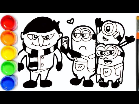 How to draw Despicable Me Characters Minions The Rise of Gru Coloring Pages | Despicable Me Coloring