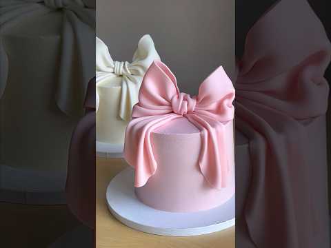 Fondant Bow Cake #cakedecorating