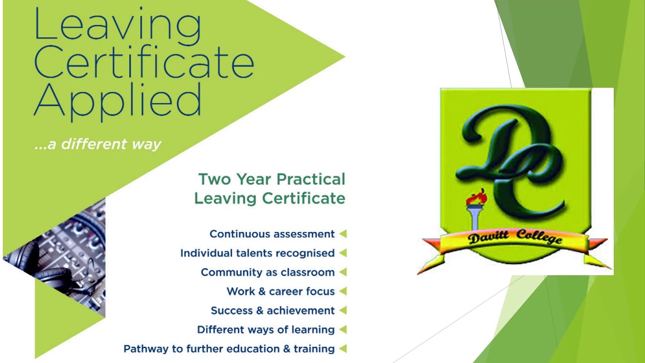 Davitt College LCA Programme Presentation