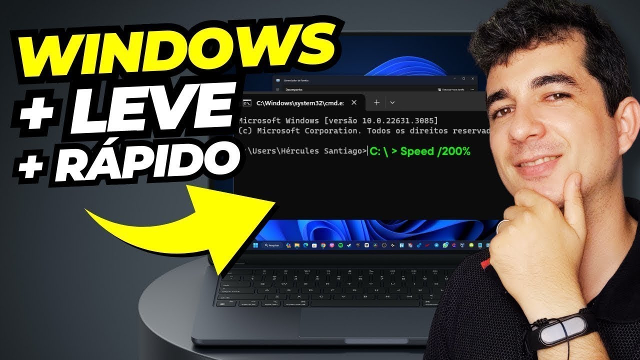 🚀 Os Melhores COMANDOS para LIMPAR e ACELERAR o Windows | Otimização de Desempenho do PC