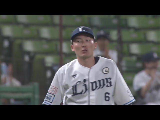 【3回表】 流石の守備!! ライオンズ・源田壮亮がショートライナーをジャンピングキャッチ!! 2024年5月22日 埼玉西武ライオンズ 対 千葉ロッテマリーンズ