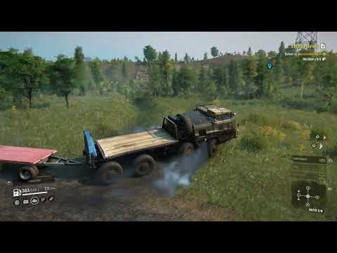 (Part 38) Drivethrough Snowrunner Central Asia muddy adventure,