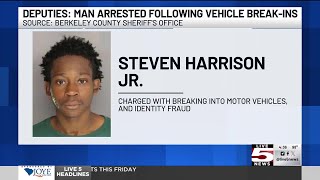 VIDEO: Berkeley County deputies arrest man for multiple Moncks Corner vehicle break-ins