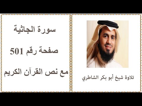 القرآن الكريم - صفحة رقم 501 - سورة الجاثية - تلاوة شيخ أبو بكر الشاطري