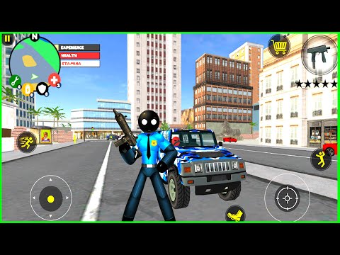 Policeman Stickman Simulator #1 | New Spiderman Police Game