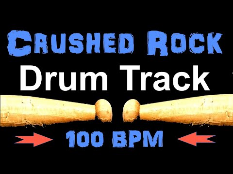 Crushed Rock Drum Track 100 BPM Drum Beat for Bass Guitar Backing Tracks Drum Beats Instrumental🥁440
