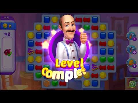 Homescapes Hard Level 2886 - NO Booster - Playrix Game