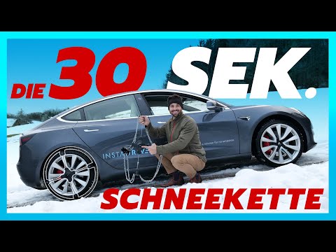 RUD Schneeketten für E-Autos und Tesla im Test | die schnellste Schneekette der Welt?